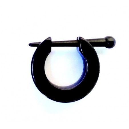 Orecchini coppia Orecchie di plastica Anello nero Piercing Creoli