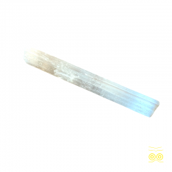 Palo de selenita para recargar las piedras y practicar yoga y reiki y meditación.
