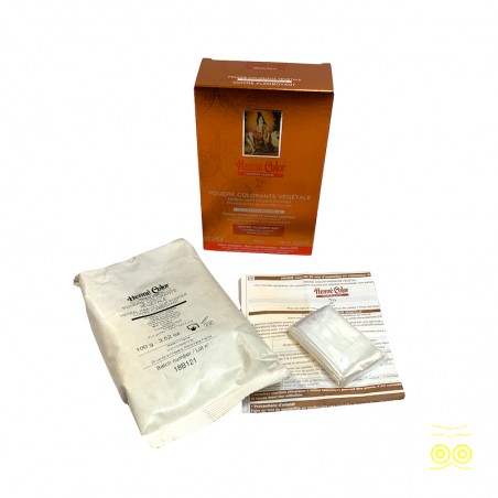 Interior of the Flamboyant Copper Henna Color box.
