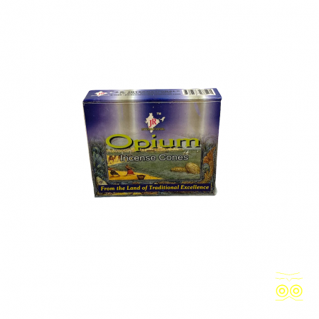 Box of Indian incense in opium fragrance cones.