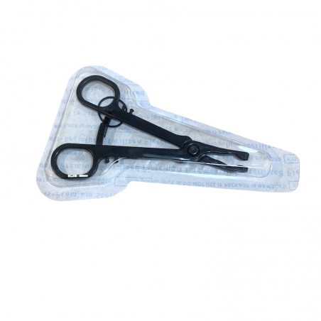Sterilized pliers for piercing.