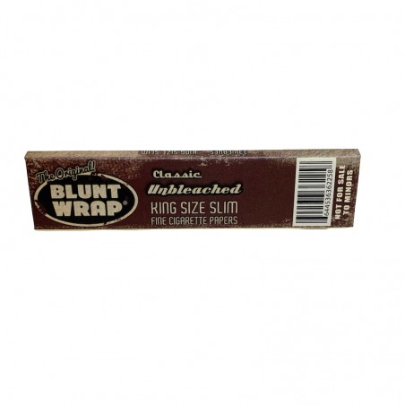 Packungsrückseite mit ungebleichten Slim Wrap Blunt Sheets.
