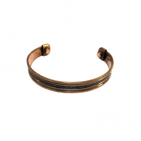 Magnetic copper bracelet to fight against arthritis and rheumatism.