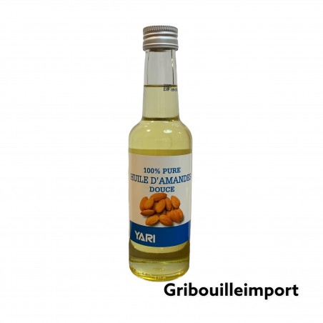 Pure huile d'amandes douce pour cheveux et peau.