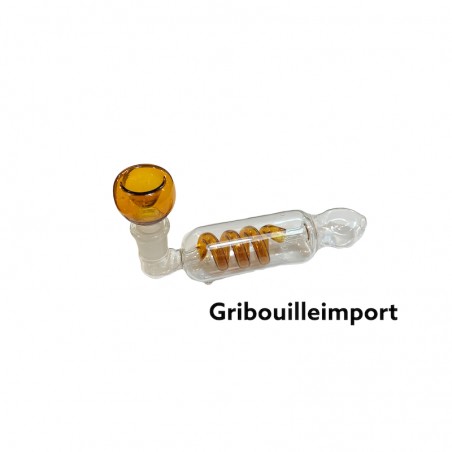 Pipa in vetro con bong a spirale