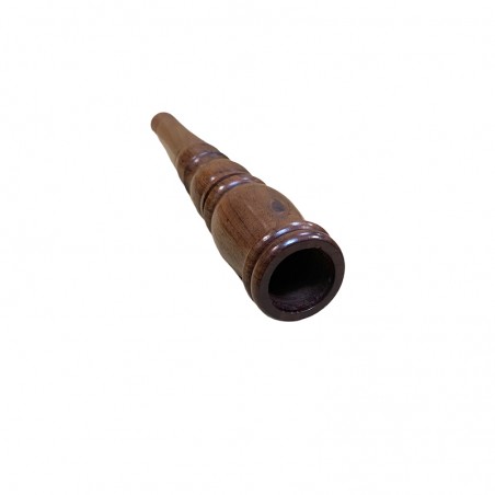 Long shilom chillum indien en bois avec sa pierre.