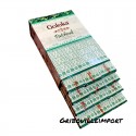 Lot of 12 boxes of Ayurvedic Goloka patchouli incense.