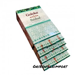Lote de 12 cajas de incienso ayurvédico de pachulí Goloka .