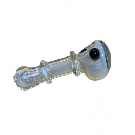 Pipe artisanale en verre soufflé.