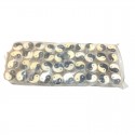Lot of 40 yin yang boxes in silver metal.