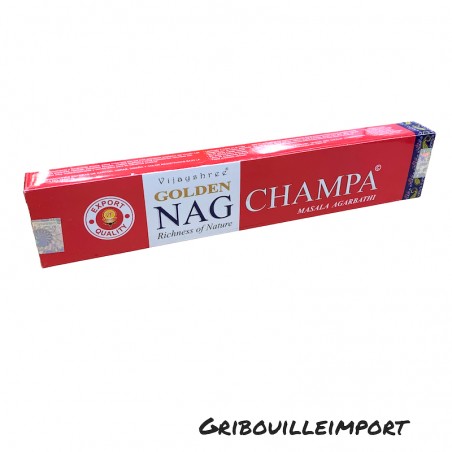 Scatola di bastoncini di incenso Golden Nag Champa.