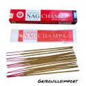 Encens Golden Nag Champa en bâtons en boite de 12 paquets.