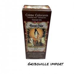 Henné en crème pour cheveux couleur brun.
