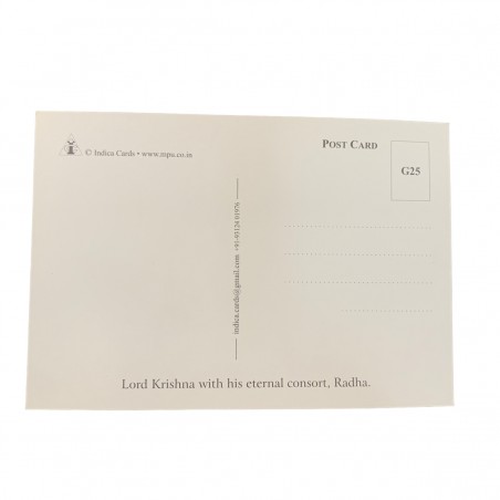 Krishna Radha Shepherd Love Postcard Back