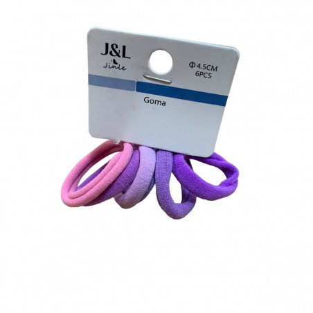 Rubber bands or scrunchie for purple colored hair.