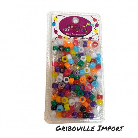 Perles de multiple couleurs pour les tresses.