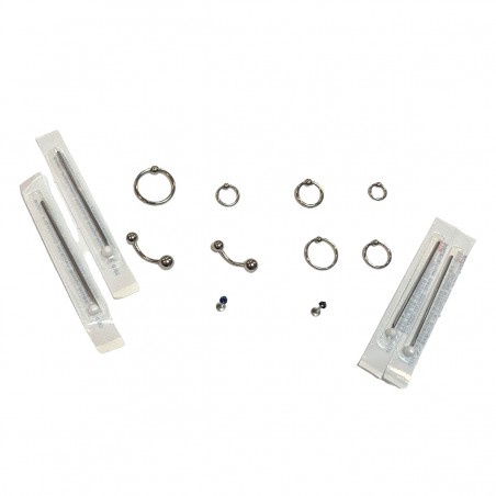Piercing und Nadeln in 1,6 mm und 1,2 mm.