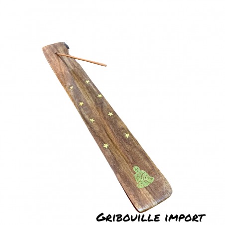 Porta incienso de madera de Buda para varitas.