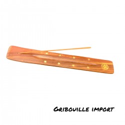 Support d'encens fleur de lotus en bois pour bâtons.