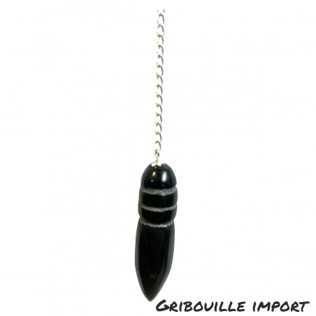 Pendule de divination thot égyptien en pierre de tourmaline.