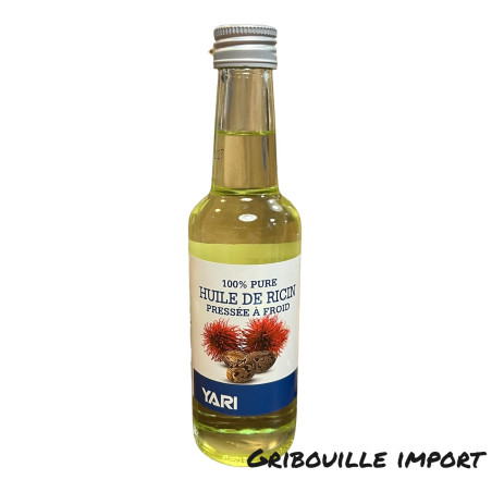 Bouteille de pure huile de ricin.