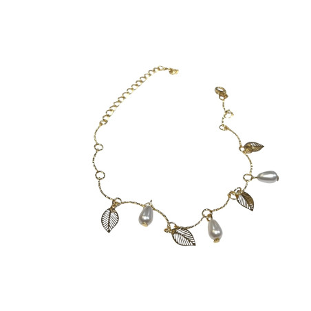 Kettenfußarmband Goldene Blätter