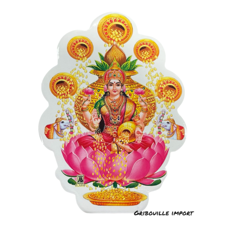 Autocollant Divinité "Lord Lakshmi" en Double Face
