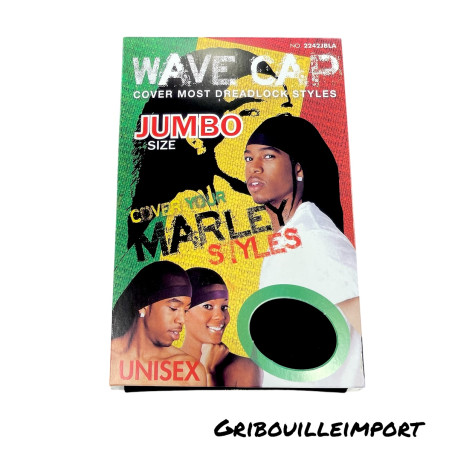 Bonnet noir ou chaussette pour dreadlocks et rastas.