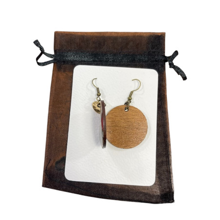 Handgefertigte Ohrringe aus Washi-Holz