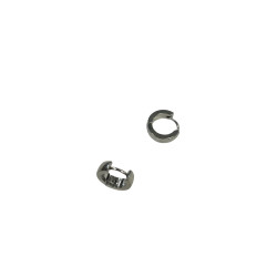 Créoles boucles d'oreilles en acier noir.