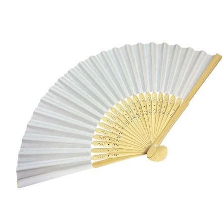 White Bamboo Paper Fan