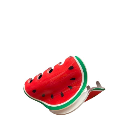 Pince à cheveux au design de pastèque.