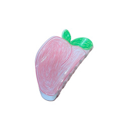 Pinza para el cabello con forma de fruta de manzana