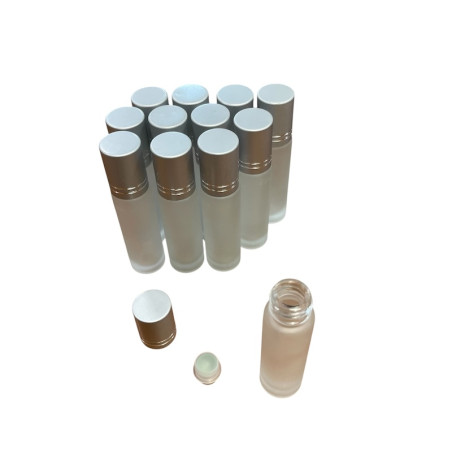 12 Glasfläschchen 10 ml mit Roll-On-Applikator