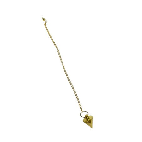 Pendule conique en métal doré.