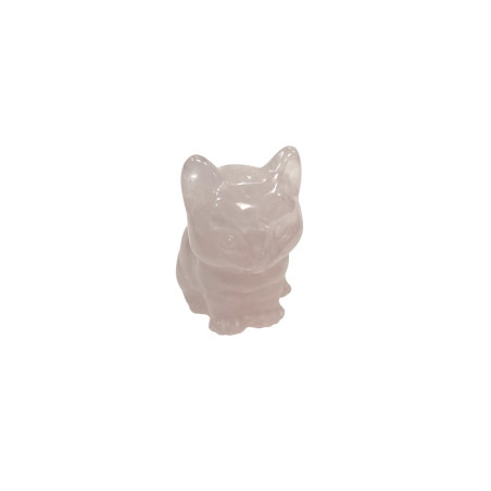 Handgefertigte Rose Quarz Katze