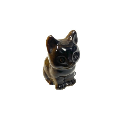 Gatto in Occhio di Tigre Artigianale