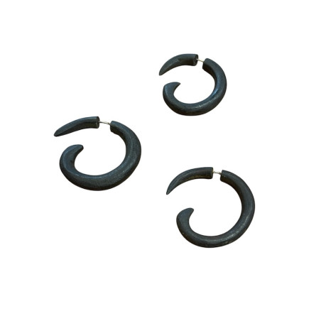 Faux Piercing Bois Spirale Tribal