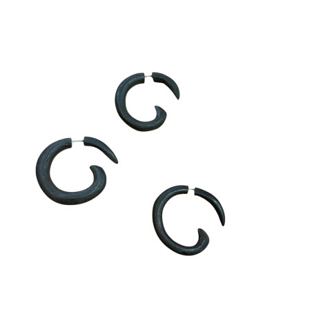 Faux Piercing Bois Spirale Ethnique