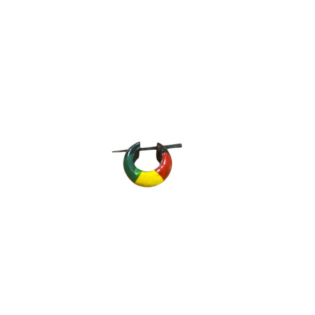 Orecchino rasta in legno.