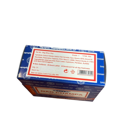 Incienso auténtico con jabón perfumado de Nag Champa.