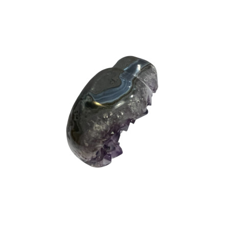 Pierre Mineral Amethyste en forme de coeur