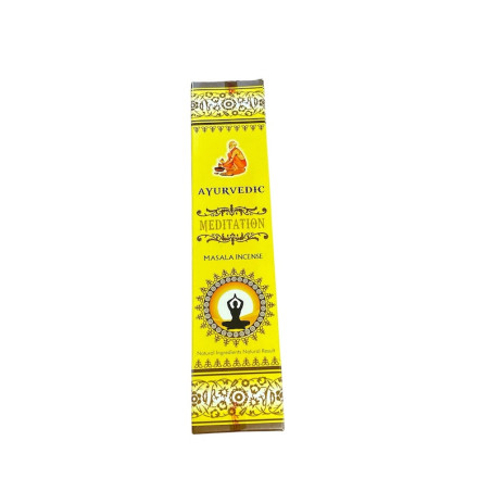 Box of 15g of Ayurvedic masala incense for meditation.