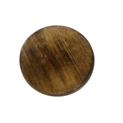 Porta incenso rotondo in legno di mango con intarsio a forma di elefante, 10 cm