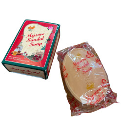 Savon Indien Traditionnel Mysore Sandal Soap à l'Huile Pure de Santal (125 g)