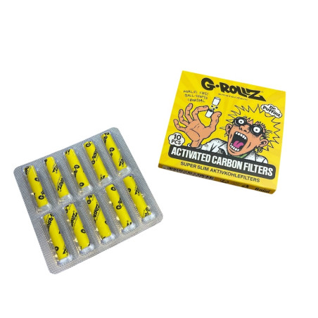 Filtri G-Rollz Super Slim da 6 mm a carbone attivo (confezione da 10)