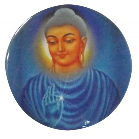 Badge Buddha Divinity Immagine Originale India Zen Buddismo Meditazione