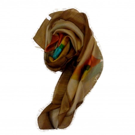 Schals Quadrat Pure Seide Batik Fine Chic Chic Mode