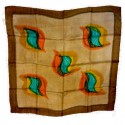 Sciarpa quadrata in pura seta Batik Fine Chic Fashion Authentic Chic