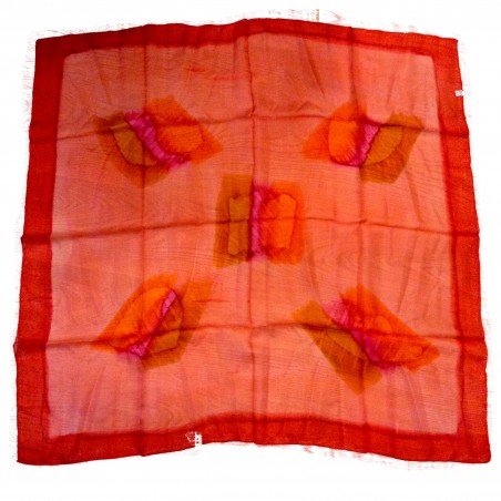Pure Silk Square Scarf Batik Fine Chic Fashion Authentic Chic